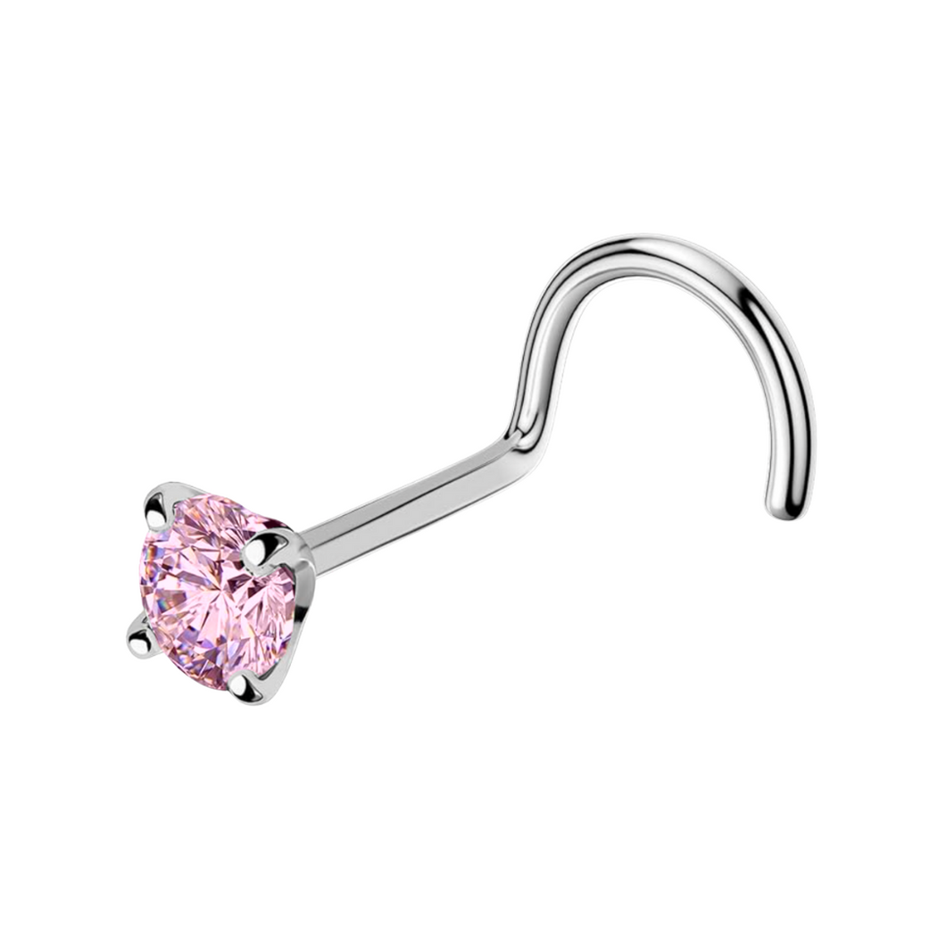 Pink Cz Nostril