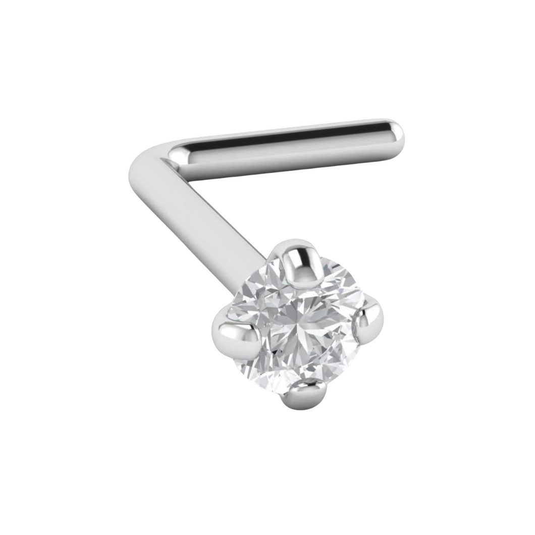 2mm Clear Cz Nostril