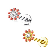 Cargar imagen en el visor de la galería, Pink Flower Labret
