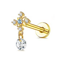 Cargar imagen en el visor de la galería, Cross Dangle Labret
