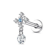 Cargar imagen en el visor de la galería, Cross Dangle Labret
