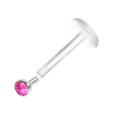 Cargar imagen en el visor de la galería, 2mm Pink Cz Labret Bioflex
