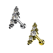 Cargar imagen en el visor de la galería, Triple Cz Long Barbell
