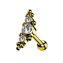 Cargar imagen en el visor de la galería, Triple Cz Long Barbell
