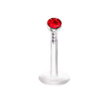 Cargar imagen en el visor de la galería, 2mm Red Cz Labret Bioflex
