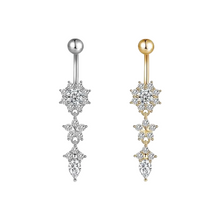 Cargar imagen en el visor de la galería, Elonged Flower Cz Ombligo
