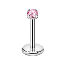 Cargar imagen en el visor de la galería, 2mm Pink Cz Labret AQ316L
