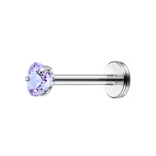 Cargar imagen en el visor de la galería, Lavender Heart Cz Labret
