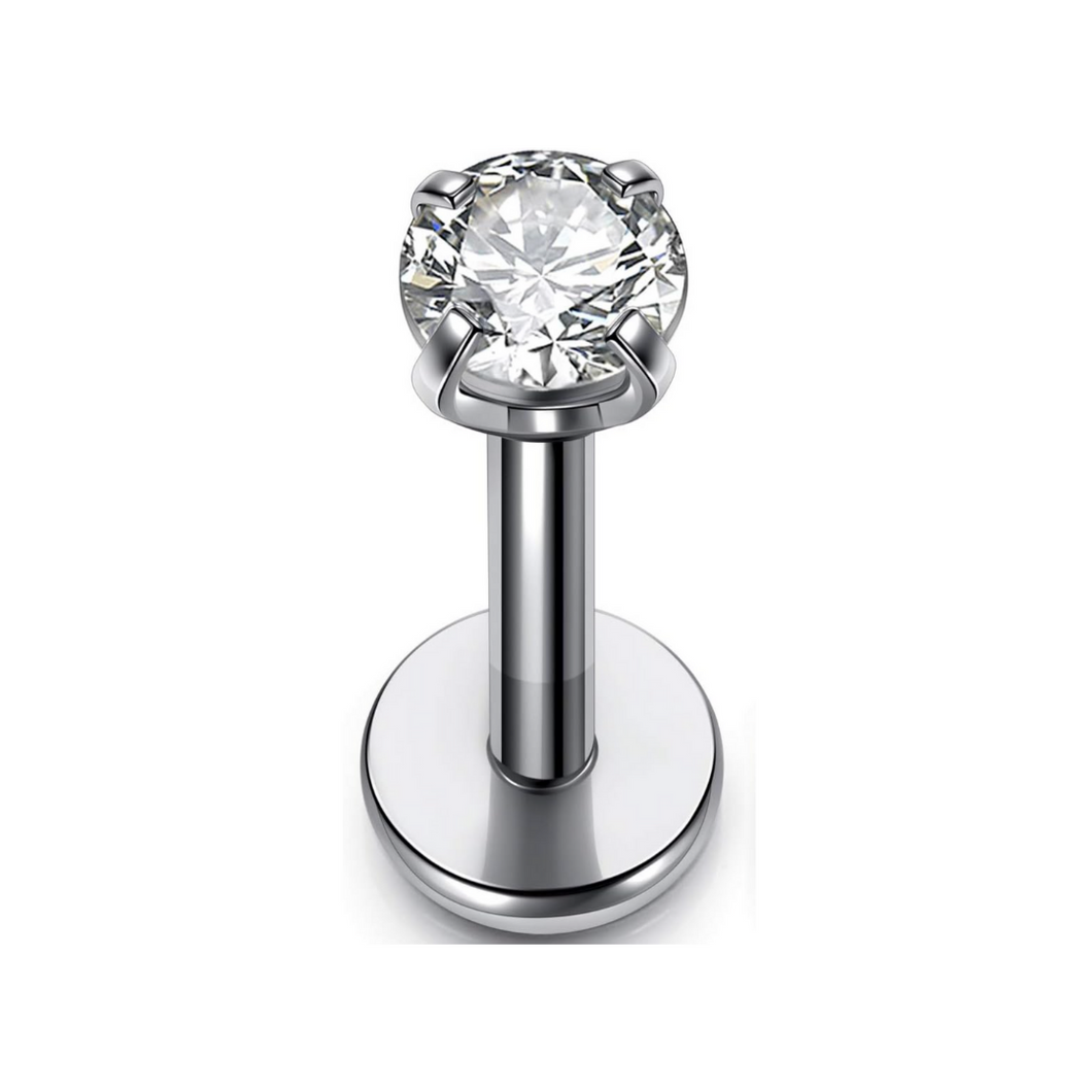 2mm Clear Cz Labret