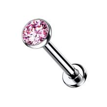 Cargar imagen en el visor de la galería, 3mm Pink Cz Labret
