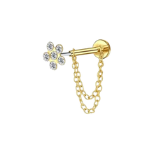 Cargar imagen en el visor de la galería, Cute Flower Dangle Cz Labret
