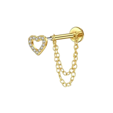 Cargar imagen en el visor de la galería, Heart Dangle Cz Labret
