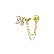 Cargar imagen en el visor de la galería, Flower Dangle Cz Labret
