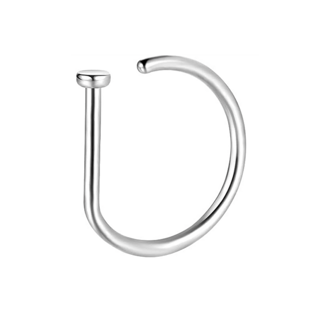 Silver G-Ring Nostril Hoop TG23