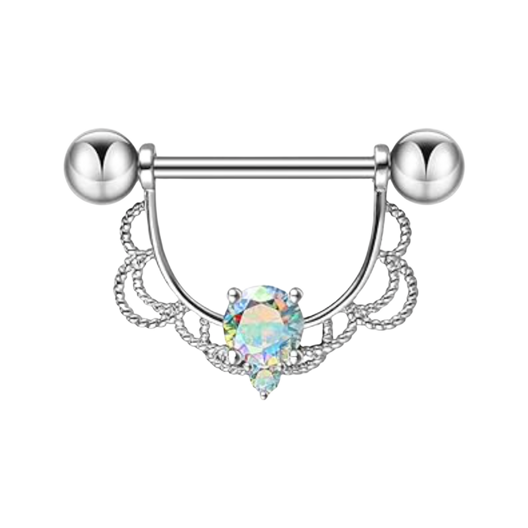 Aurora Cz Nipple Barbell