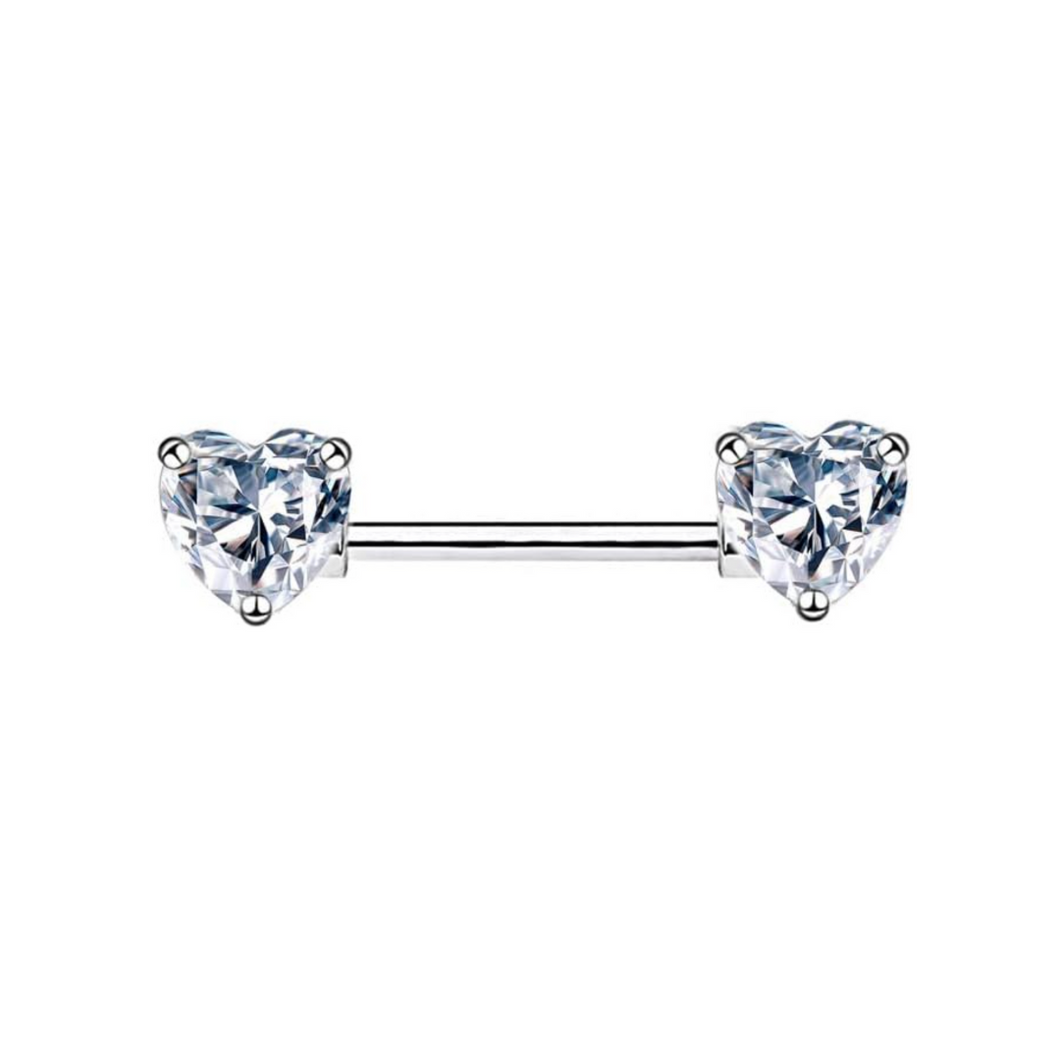 Mini Heart Nipple Barbell