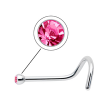 Cargar imagen en el visor de la galería, 1.5mm Pink Cz Borde Nostril
