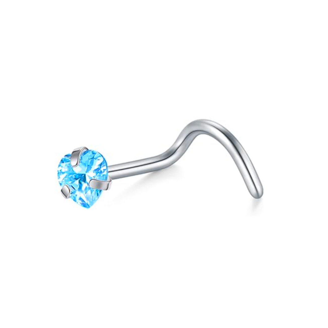 Aqua Heart Cz Nostril