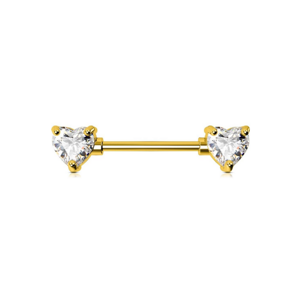 Mini Heart Nipple Barbell