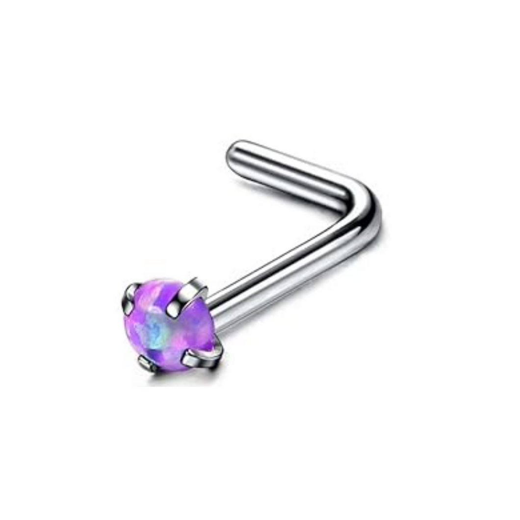 2mm Purple Opal Nostril TG23