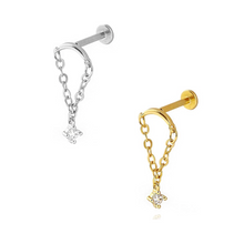 Cargar imagen en el visor de la galería, Hidden Dangle Cz Labret
