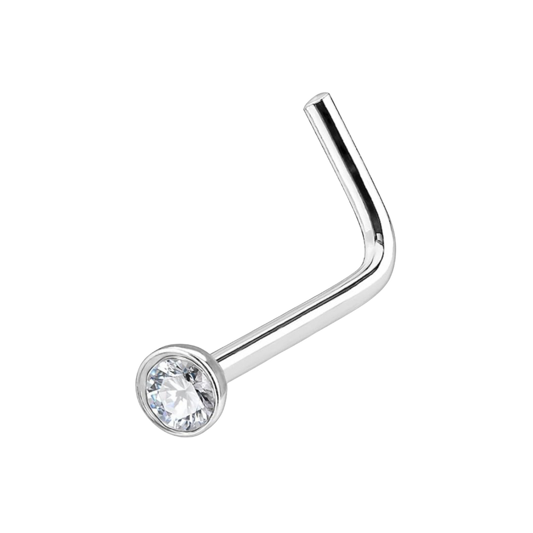 2mm Clear Cz Borde Nostril TG23