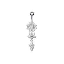 Cargar imagen en el visor de la galería, Elonged Flower Cz Ombligo
