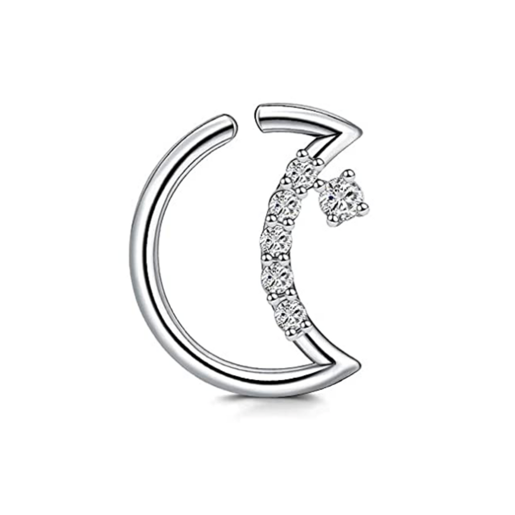 Moon Cz Hoop