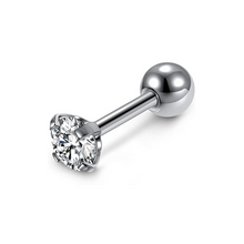 Cargar imagen en el visor de la galería, 3mm Cz Silver Barbell
