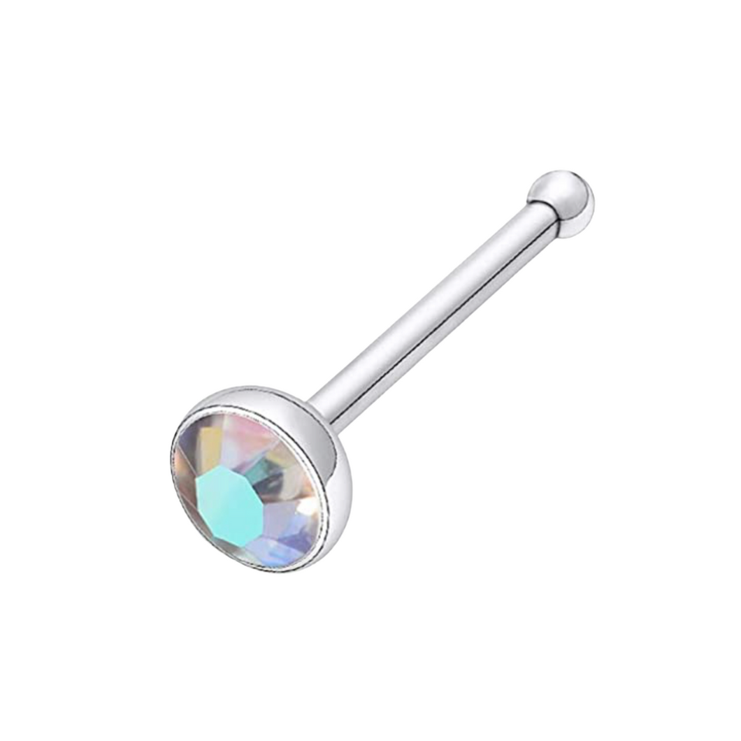 1.5mm Cz Aurora Nostril Stud