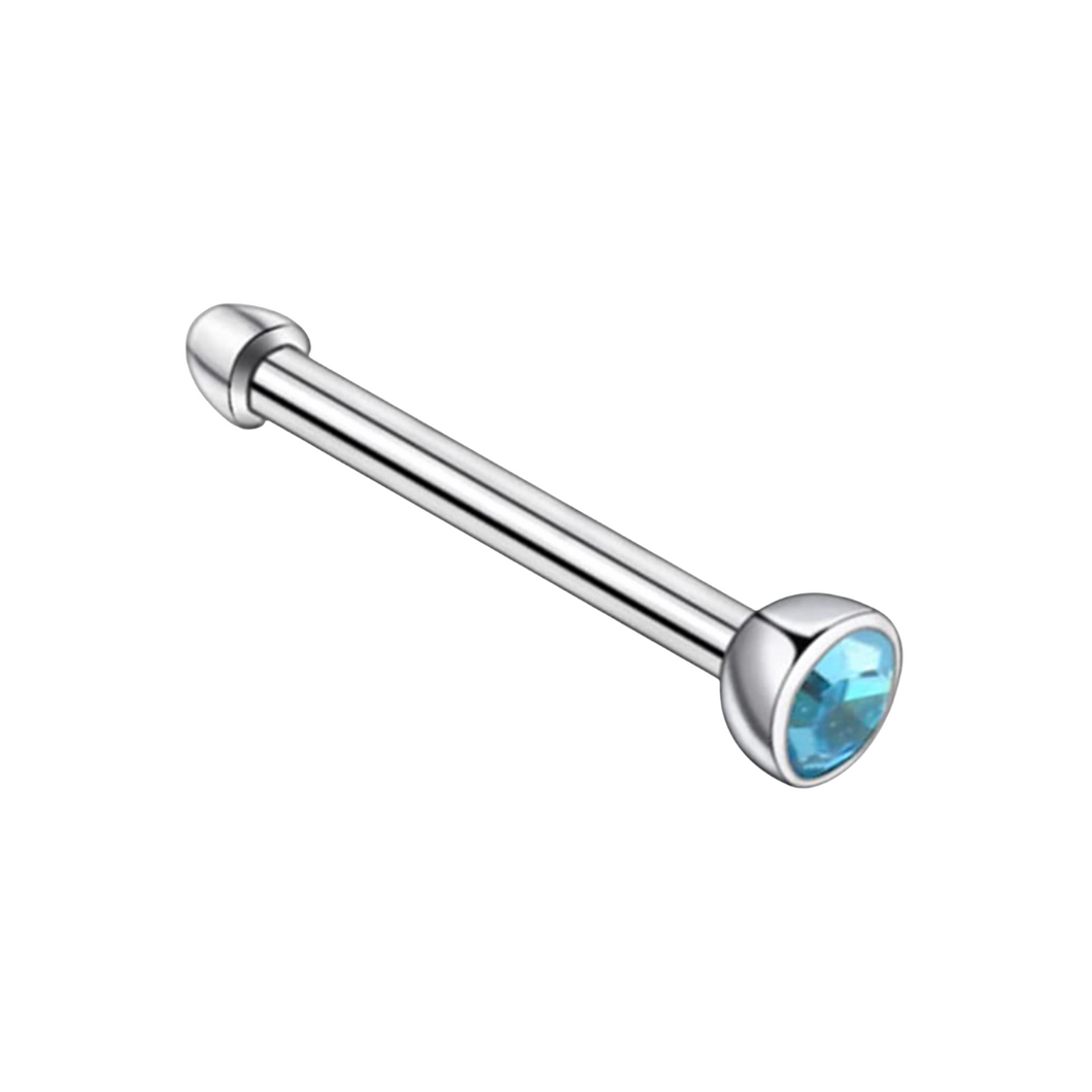 1.5mm Cz Aqua Nostril Stud