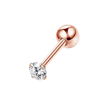 Cargar imagen en el visor de la galería, 2mm Cz Rose Gold Barbell
