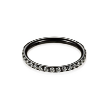 Cargar imagen en el visor de la galería, Black Cubic CZ Hoop TG23 (8mm)
