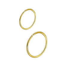 Cargar imagen en el visor de la galería, Golden Twist&amp;Done Hoops
