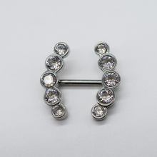 Cargar imagen en el visor de la galería, Mini Round Cz Nipple Barbell
