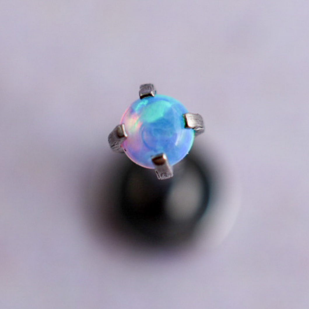 2mm Aqua Opal Labret