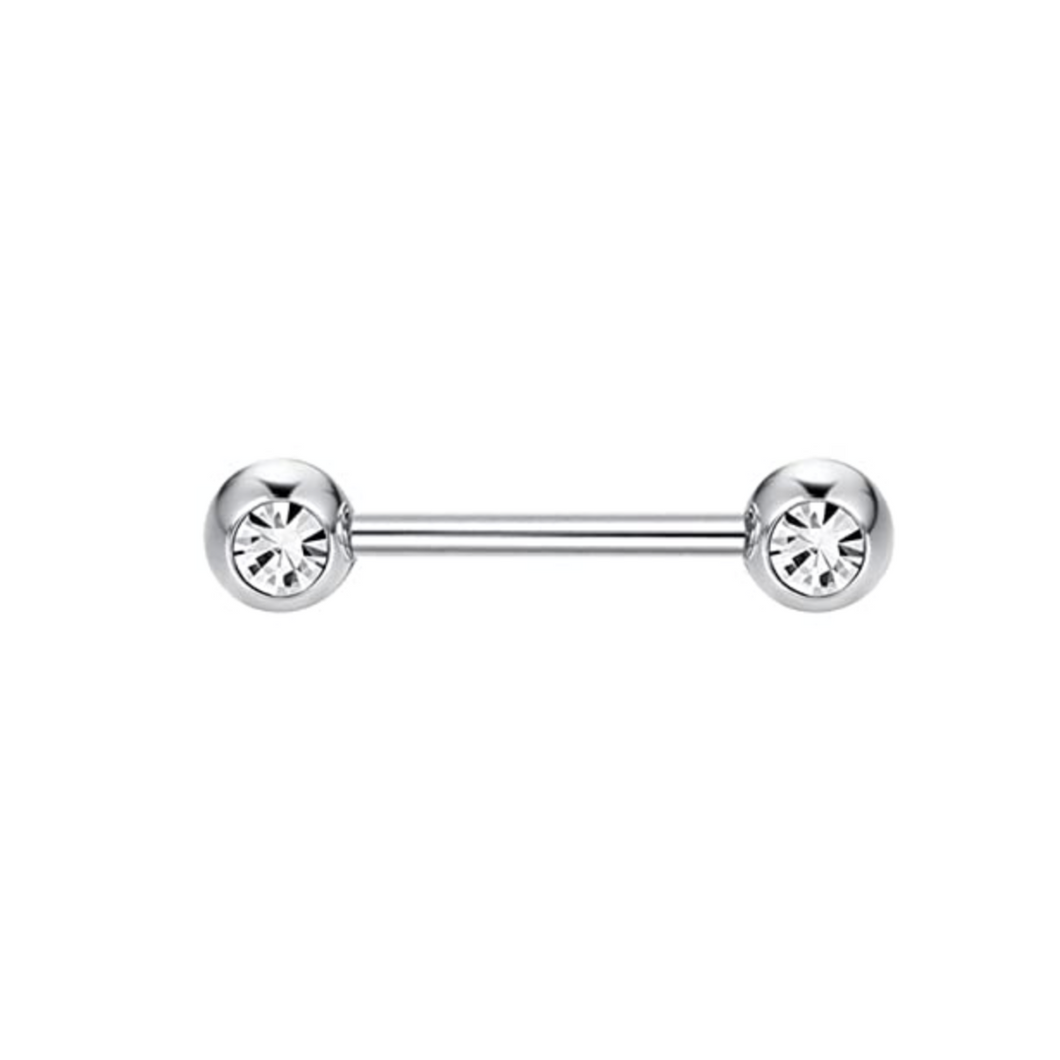 Basic Cz Nipple Barbell