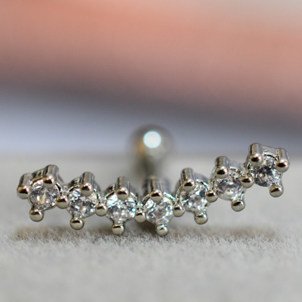 Long Stud Flat Barbell