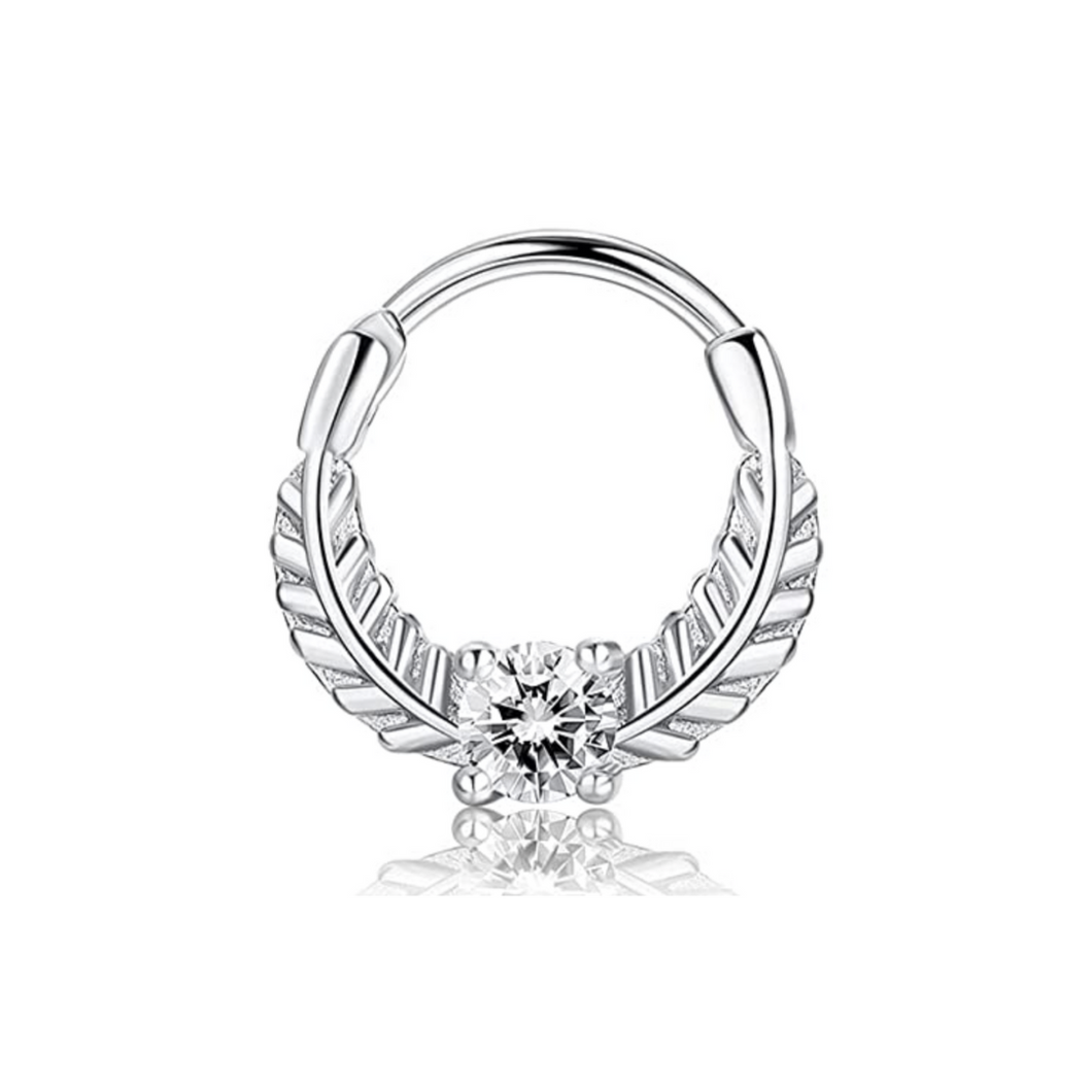 Olive Cz Clicker Hoop