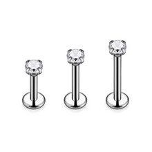 Cargar imagen en el visor de la galería, 3mm Cz Labret Titanio G23
