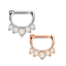 Cargar imagen en el visor de la galería, Opalo 5 piedras Hoop

