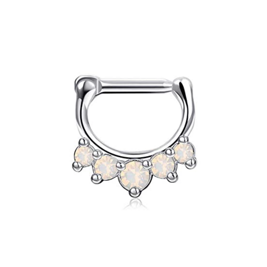 Opalo 5 piedras Hoop